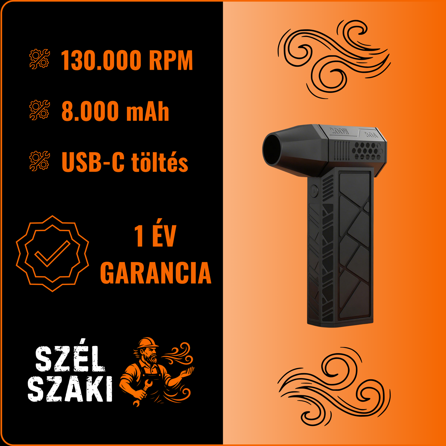 Vezeték nélküli légfúvó